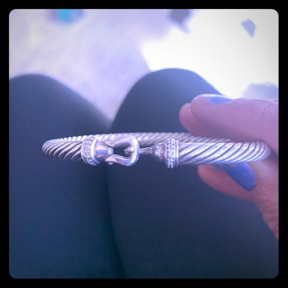 David yurman 5mm diamond cable buckle bracelet